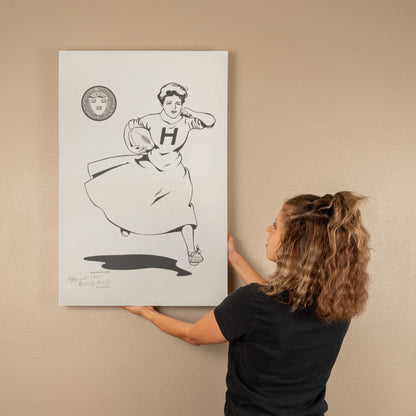 Canvas Wall Art - Woman Playing Football, Harvard University, 1905