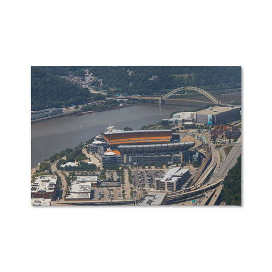 Canvas Wall Art - Aerial view of Pittsburgh, Pennsylvania, Pittsburgh Steelers' Heinz Field football