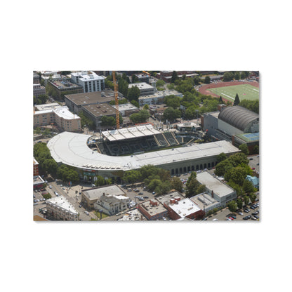 Canvas Wall Art - Portland, Oregon, Providence Park football stadium in the foreground, home of the Portland State University Vikings' team