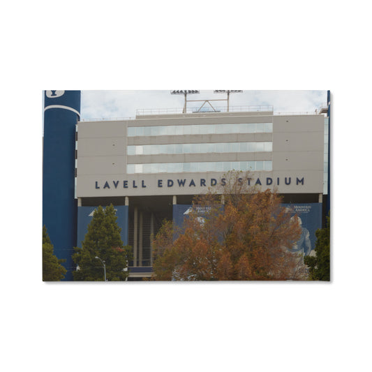 Canvas Wall Art - Lavell Edwards Stadium, named after the longtime football coach at Brigham Young University in Provo, in the western state of Uta
