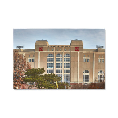 Canvas Wall Art - Memorial Stadium, home to the University of Nebraska Cornhusker football team in Lincoln, the capital city of the midwest-U.S. state of Nebraska