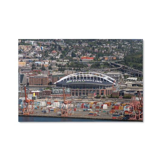 Canvas Wall Art - Aerial view of Seattle, Washington, CenturyLink Field home of the Seattle Seahawks NFL football team