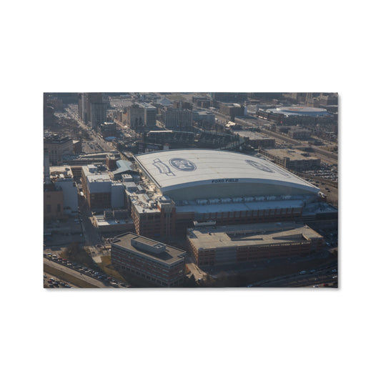 Canvas Wall Art - Ford Field, the domed multipurpose stadium that is home to the Detroit Lions of the NFL