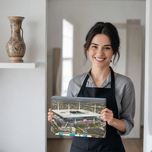 Canvas Wall Art - Aerial view of Hard Rock Stadium in Miami Gardens, a city just north of Miami, Florida