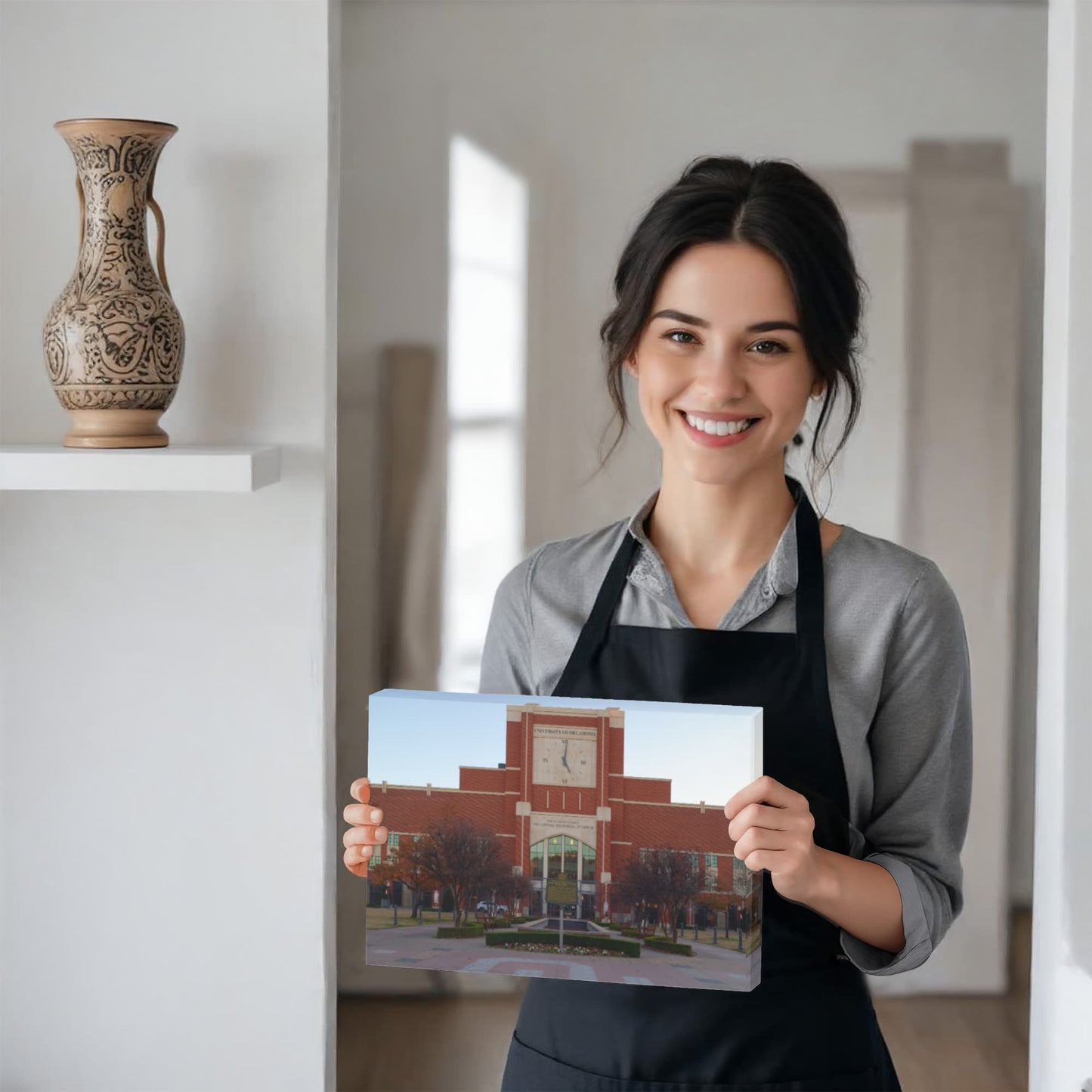 Canvas Wall Art - The Gaylord Family Oklahoma Memorial Stadium in Norman, a prominent suburb of the Oklahoma capital city, is the home field of the Oklahoma Sooners football teamty