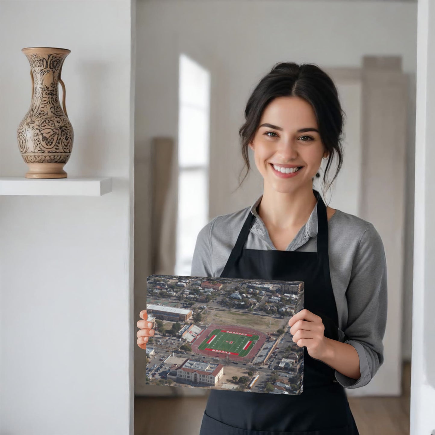 Canvas Wall Art - Tucson, Arizona, area, with a focus on the campus and football stadium of the Tucson High Magnet School