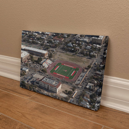 Canvas Wall Art - Tucson, Arizona, area, with a focus on the campus and football stadium of the Tucson High Magnet School