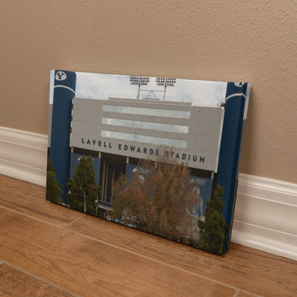 Canvas Wall Art - Lavell Edwards Stadium, named after the longtime football coach at Brigham Young University in Provo, in the western state of Uta