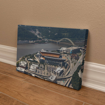 Canvas Wall Art - Aerial view of Pittsburgh, Pennsylvania, Pittsburgh Steelers' Heinz Field football