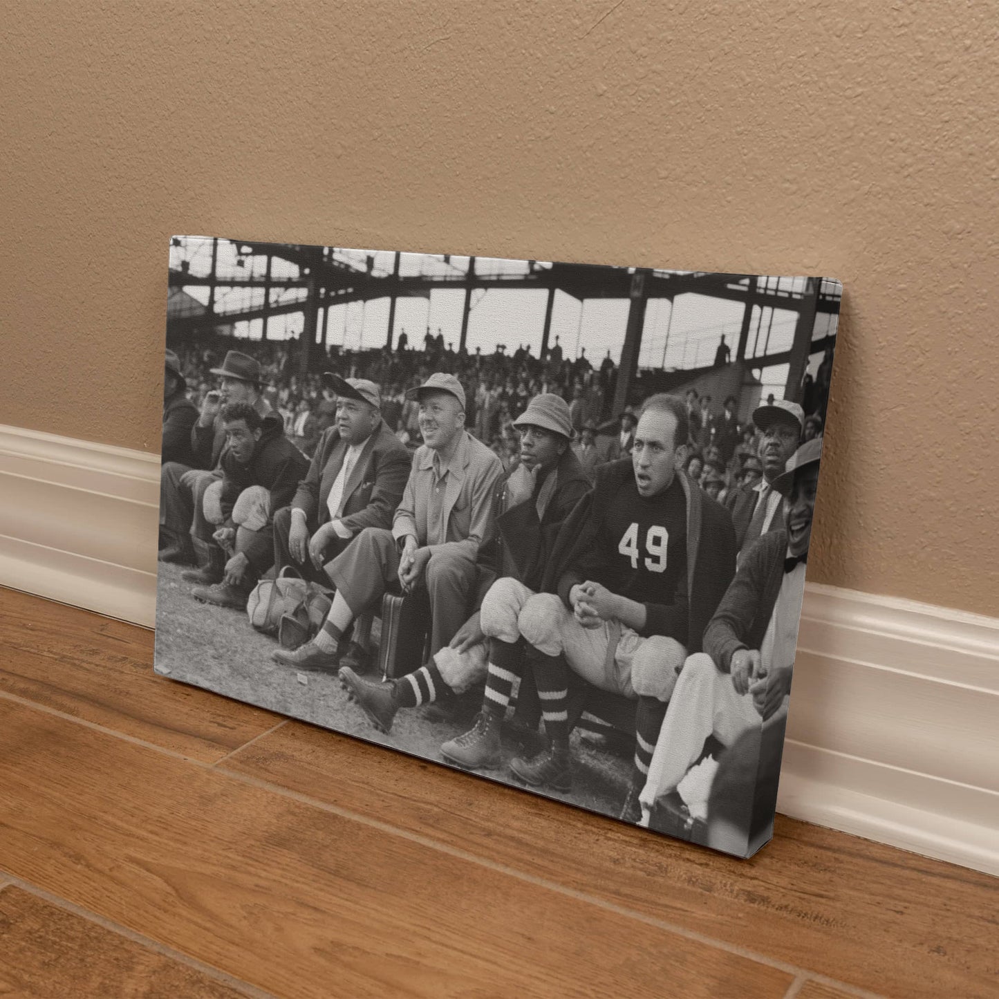 Canvas Wall Art - U St. Lions vs. Baltimore Royales Football Bench and Stands, 1941