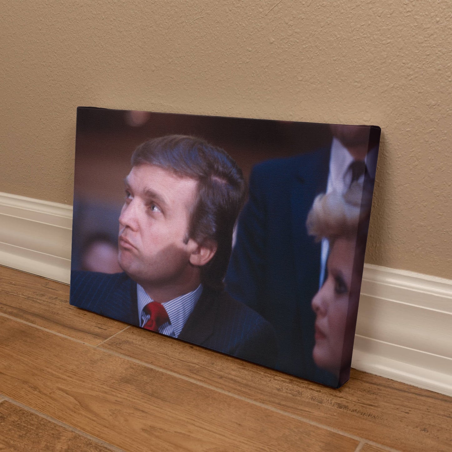 Canvas Wall Art - Donald Trump, Press conference at Trump Tower, U.S. football league, New Jersey Generals football, 1982