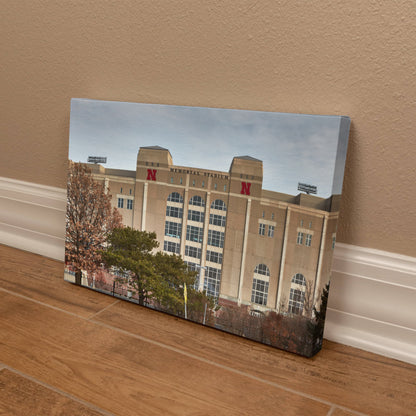 Canvas Wall Art - Memorial Stadium, home to the University of Nebraska Cornhusker football team in Lincoln, the capital city of the midwest-U.S. state of Nebraska