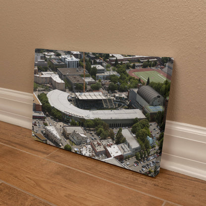 Canvas Wall Art - Portland, Oregon, Providence Park football stadium in the foreground, home of the Portland State University Vikings' team