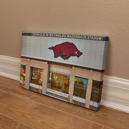 Canvas Wall Art - The Donald W. Reynolds Razorback Stadium, home of the University of Arkansas Razorbacks football team in Fayetteville