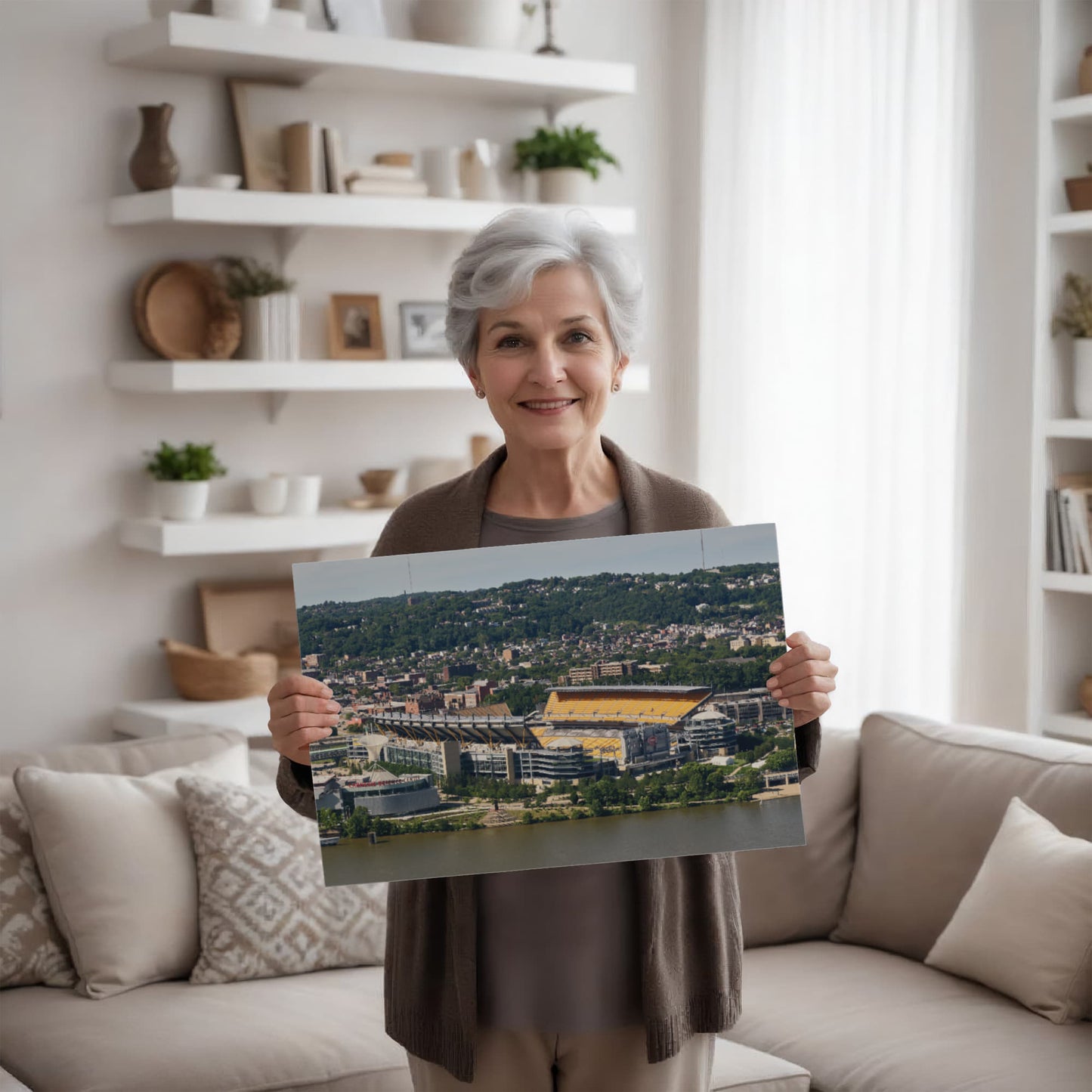 Canvas Wall Art - Pittsburgh, Pennsylvania, Heinz Field, home of the NFL Pittsburgh Steelers