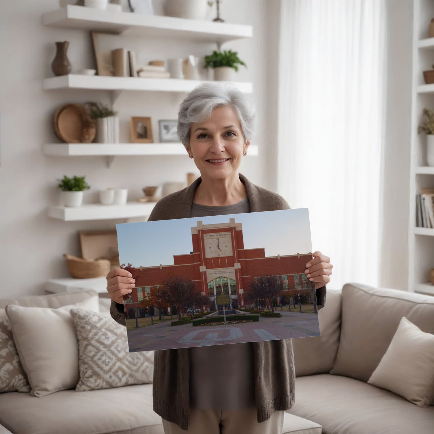 Canvas Wall Art - The Gaylord Family Oklahoma Memorial Stadium in Norman, a prominent suburb of the Oklahoma capital city, is the home field of the Oklahoma Sooners football teamty