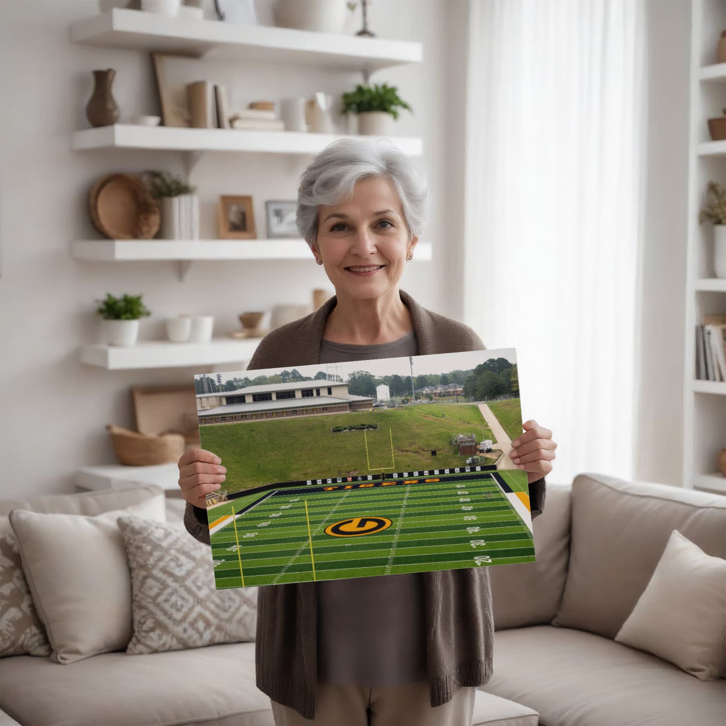 Canvas Wall Art - Eddie Robinson Stadium, the home field of the Grambling Tigers football team at Grambling State University, one of America's pre-eminent HBCU