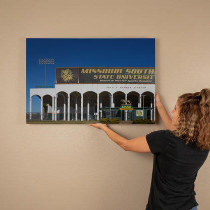 Canvas Wall Art - Fred G. Hughes Stadium, the football team's home field at Missouri Southern State University in Joplin