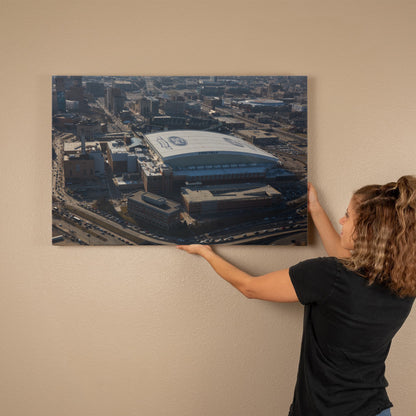 Canvas Wall Art - Ford Field, the domed multipurpose stadium that is home to the Detroit Lions of the NFL
