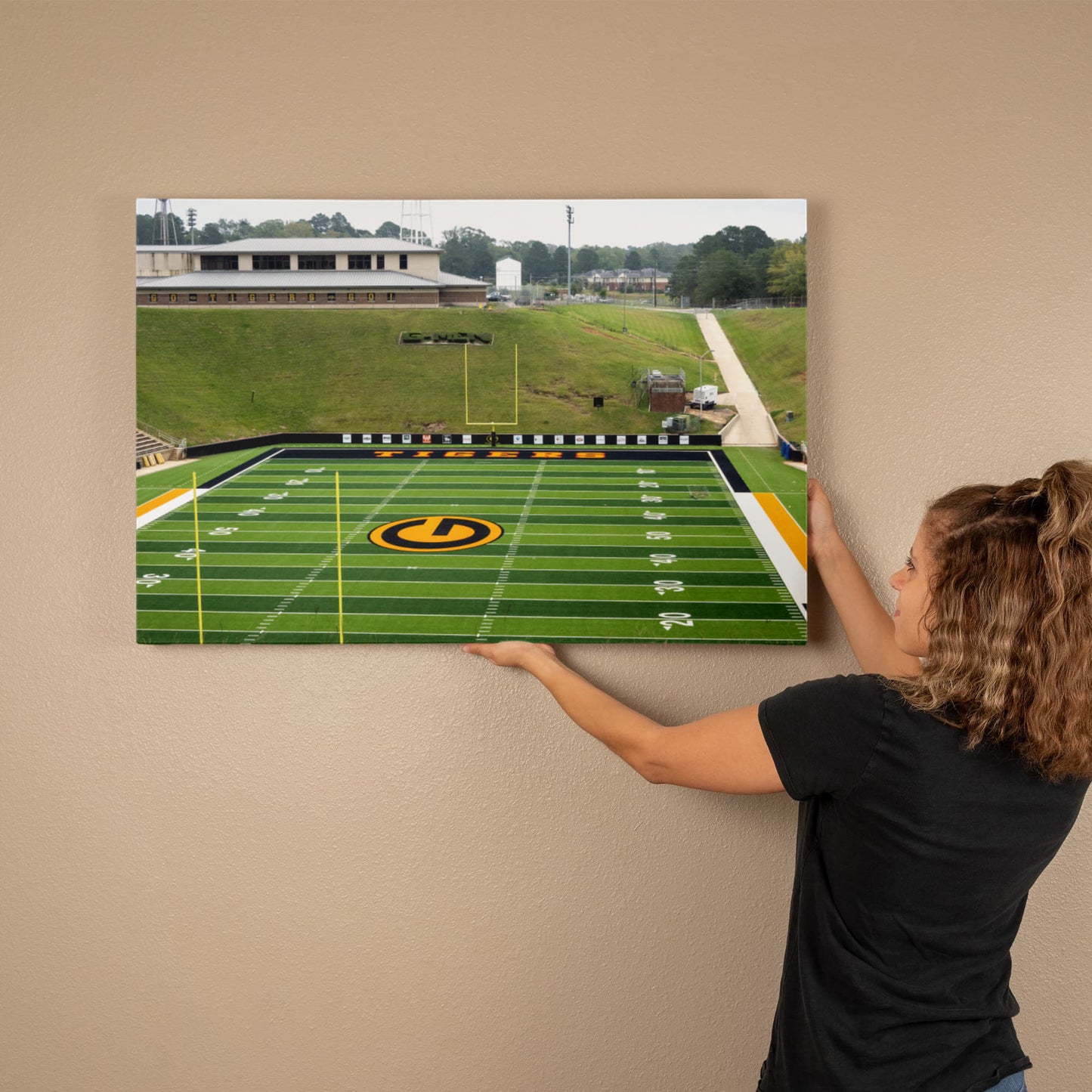 Canvas Wall Art - Eddie Robinson Stadium, the home field of the Grambling Tigers football team at Grambling State University, one of America's pre-eminent HBCU