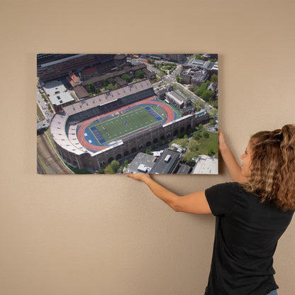 Canvas Wall Art - Aerial view of Philadelphia, Pennsylvania, with a focus on Franklin Field, home of the Penn Relays