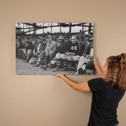 Canvas Wall Art - U St. Lions vs. Baltimore Royales Football Bench and Stands, 1941