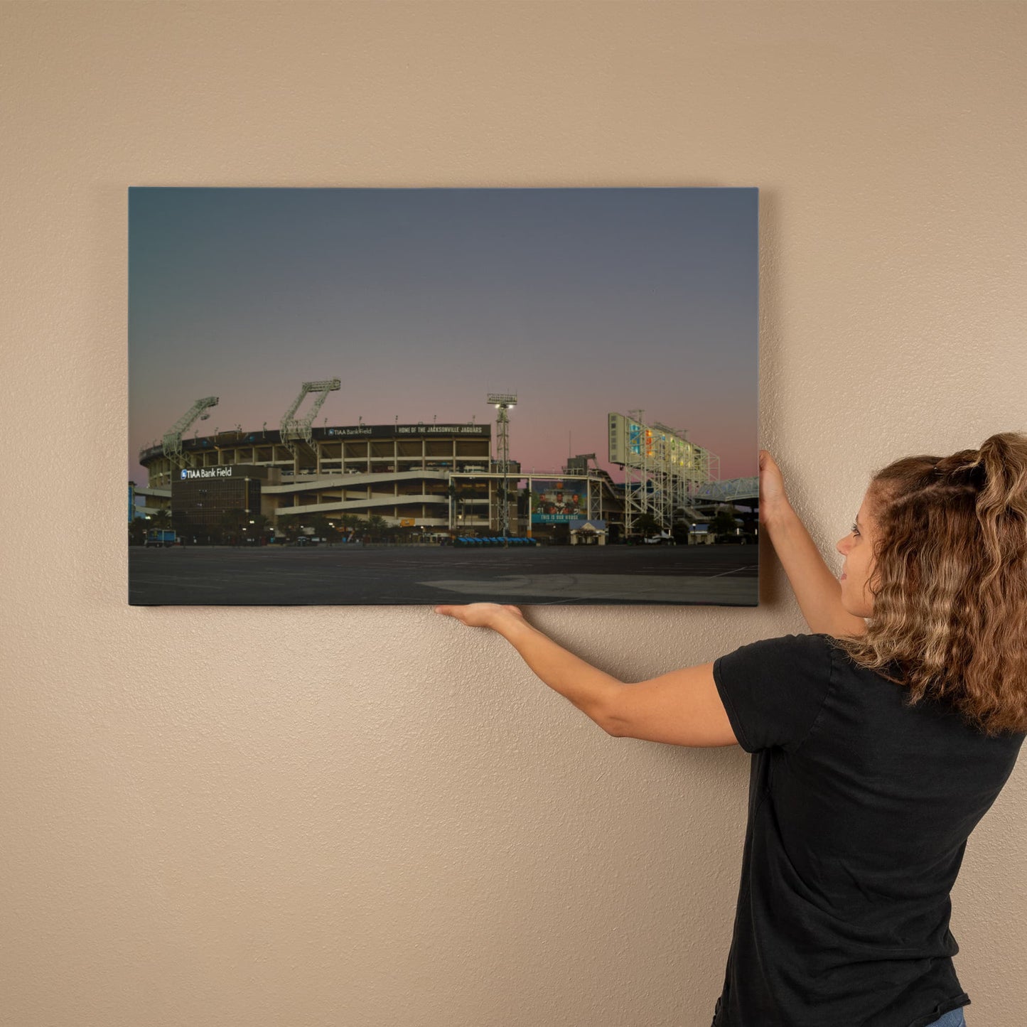 Canvas Wall Art - TIAA Bank Field, the home stadium of the Jacksonville Jaguars of the NFL, in Jacksonville, Florida