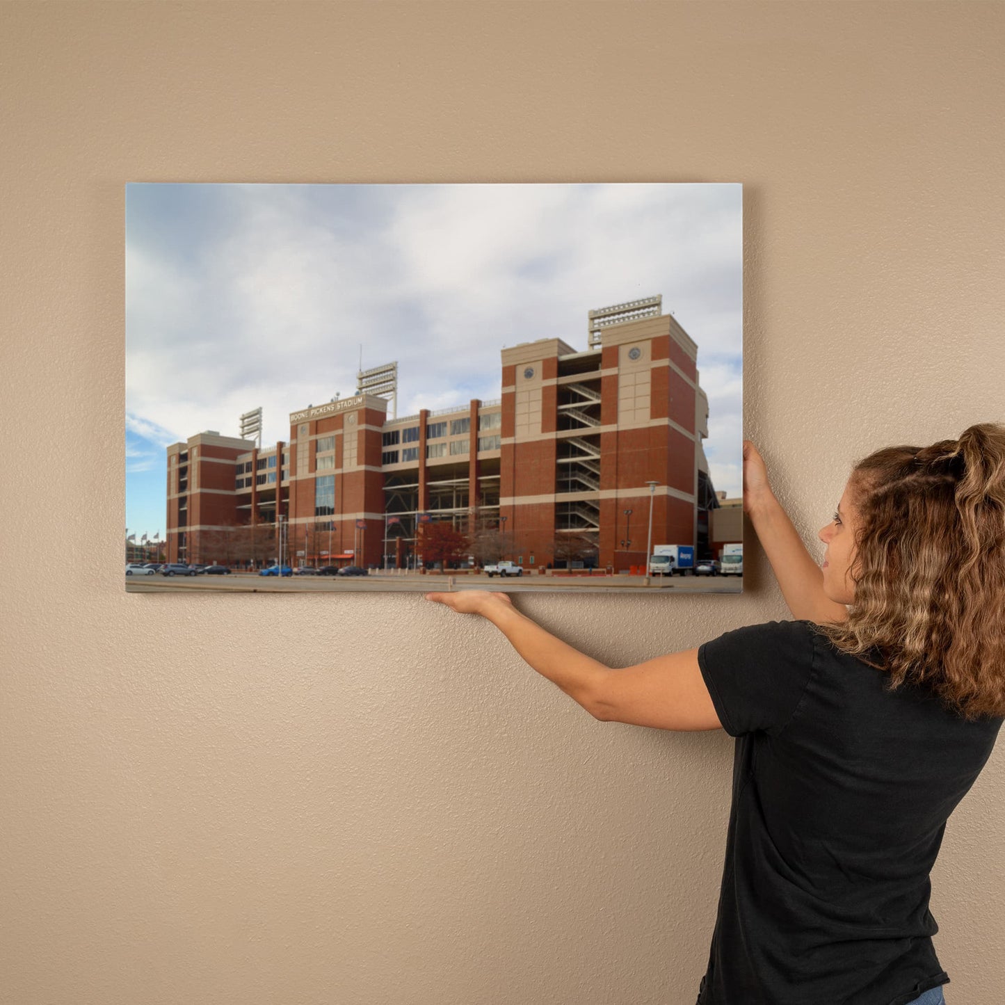 Canvas Wall Art - Boone Pickens Stadium, the home facility of the Cowboys football team at Oklahoma State University in Stillwater