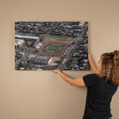 Canvas Wall Art - Tucson, Arizona, area, with a focus on the campus and football stadium of the Tucson High Magnet School