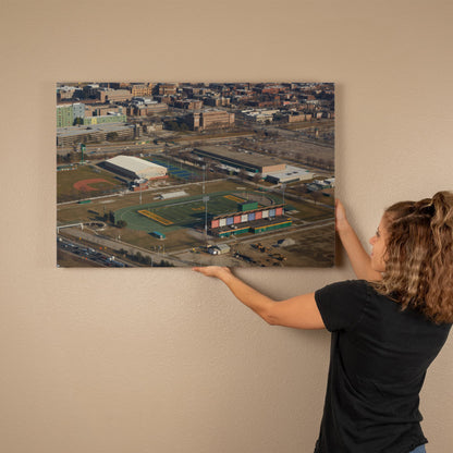Canvas Wall Art - Detroit, Michigan, Wayne State University campus, including its football stadium
