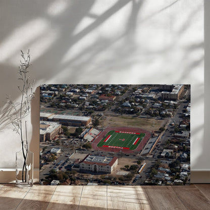 Canvas Wall Art - Tucson, Arizona, area, with a focus on the campus and football stadium of the Tucson High Magnet School