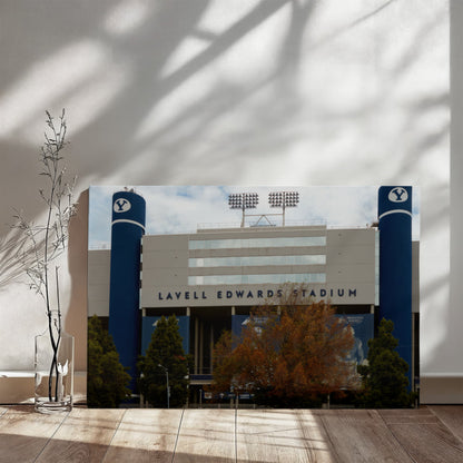 Canvas Wall Art - Lavell Edwards Stadium, named after the longtime football coach at Brigham Young University in Provo, in the western state of Uta