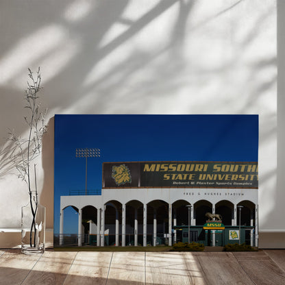 Canvas Wall Art - Fred G. Hughes Stadium, the football team's home field at Missouri Southern State University in Joplin