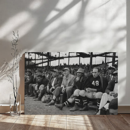 Canvas Wall Art - U St. Lions vs. Baltimore Royales Football Bench and Stands, 1941