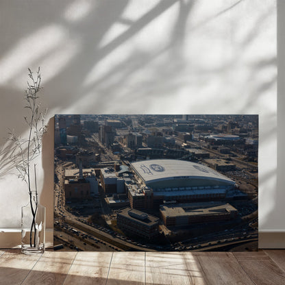 Canvas Wall Art - Ford Field, the domed multipurpose stadium that is home to the Detroit Lions of the NFL