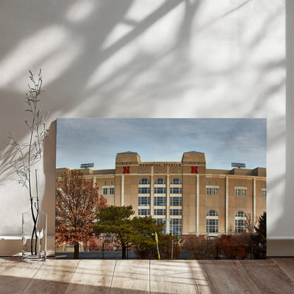 Canvas Wall Art - Memorial Stadium, home to the University of Nebraska Cornhusker football team in Lincoln, the capital city of the midwest-U.S. state of Nebraska