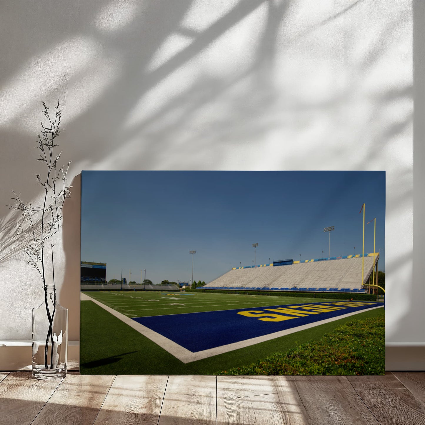 Canvas Wall Art - Field-level view of Tubby Raymond Field, the football stadium at the University of Delaware in Newark