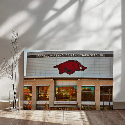 Canvas Wall Art - The Donald W. Reynolds Razorback Stadium, home of the University of Arkansas Razorbacks football team in Fayetteville