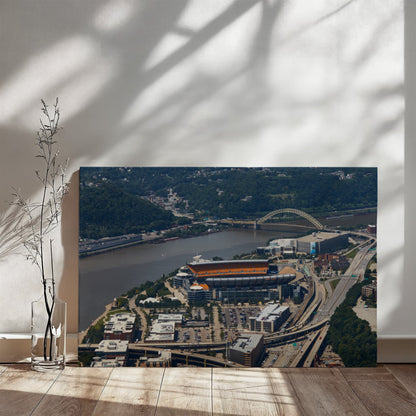 Canvas Wall Art - Aerial view of Pittsburgh, Pennsylvania, Pittsburgh Steelers' Heinz Field football