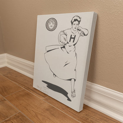 Canvas Wall Art - Woman Playing Football, Harvard University, 1905