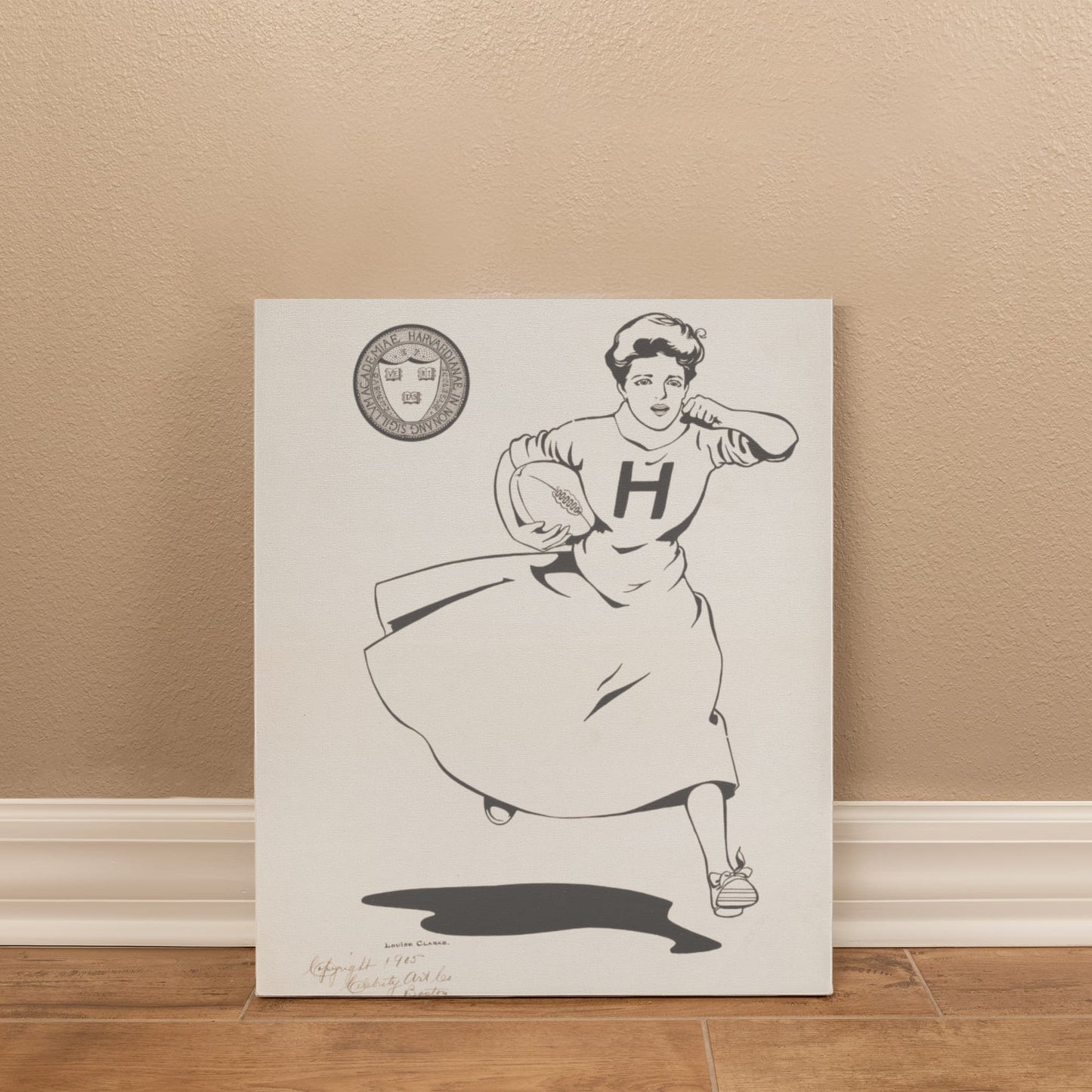 Canvas Wall Art - Woman Playing Football, Harvard University, 1905