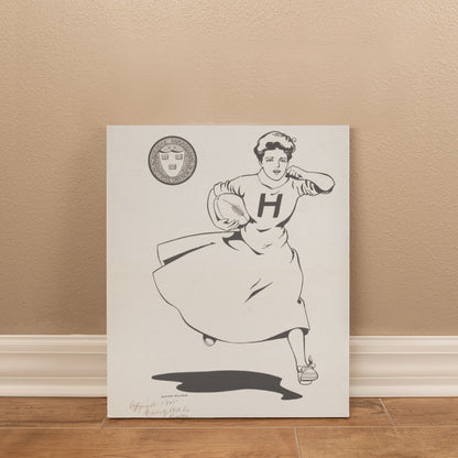 Canvas Wall Art - Woman Playing Football, Harvard University, 1905