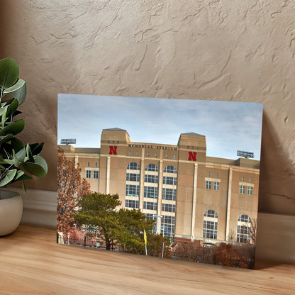 Canvas Wall Art - Memorial Stadium, home to the University of Nebraska Cornhusker football team in Lincoln, the capital city of the midwest-U.S. state of Nebraska