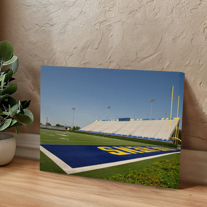 Canvas Wall Art - Field-level view of Tubby Raymond Field, the football stadium at the University of Delaware in Newark