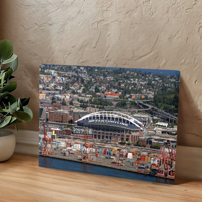 Canvas Wall Art - Aerial view of Seattle, Washington, CenturyLink Field home of the Seattle Seahawks NFL football team