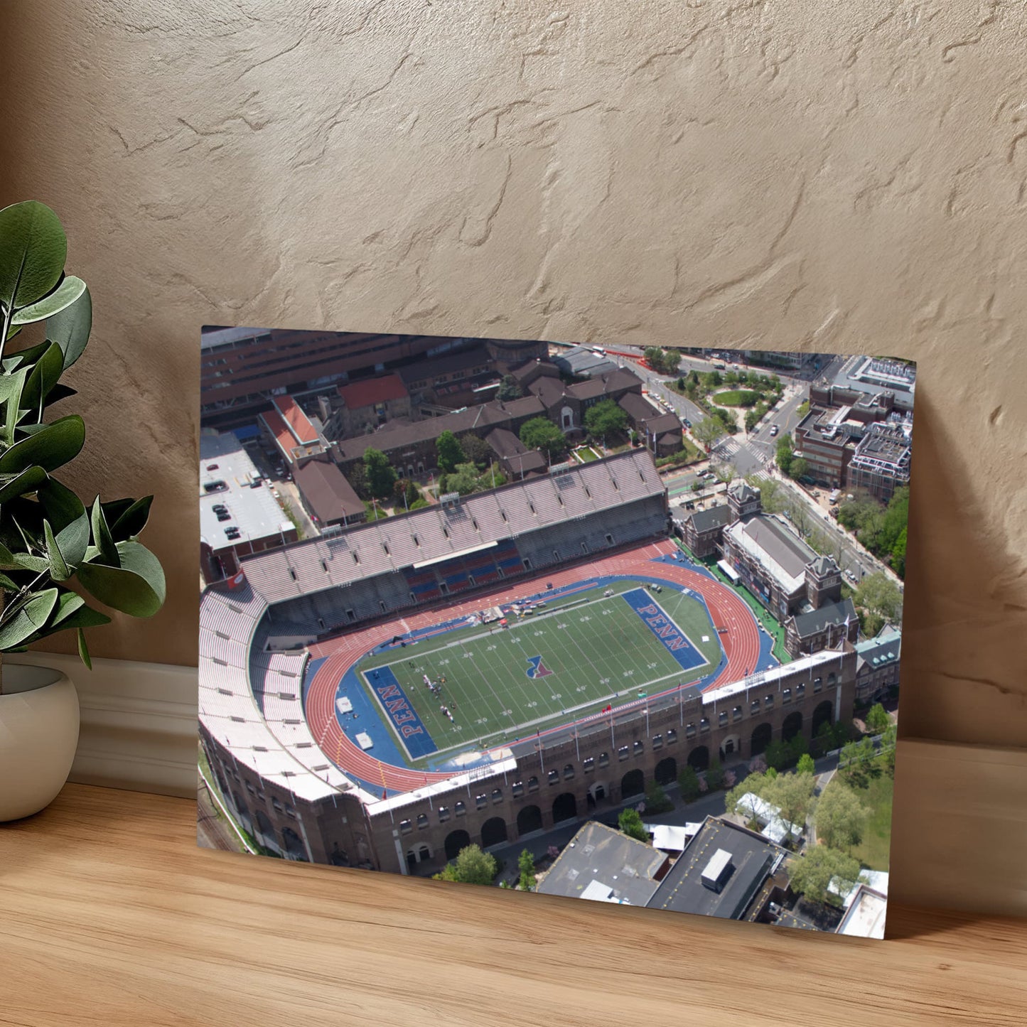 Canvas Wall Art - Aerial view of Philadelphia, Pennsylvania, with a focus on Franklin Field, home of the Penn Relays