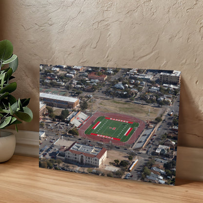 Canvas Wall Art - Tucson, Arizona, area, with a focus on the campus and football stadium of the Tucson High Magnet School