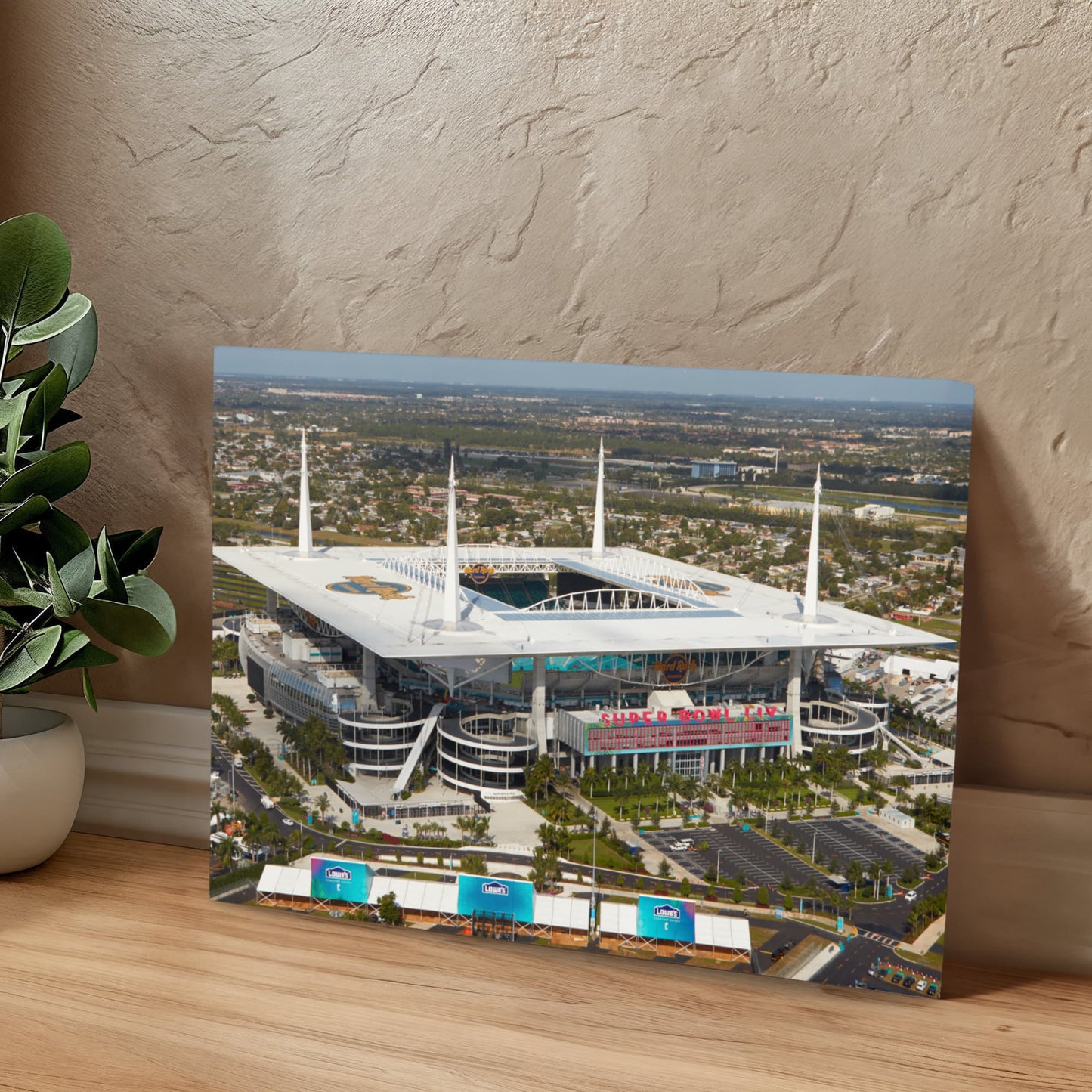 Canvas Wall Art - Aerial view of Hard Rock Stadium in Miami Gardens, a city just north of Miami, Florida