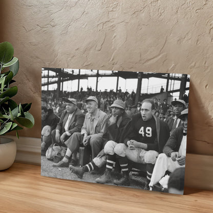 Canvas Wall Art - U St. Lions vs. Baltimore Royales Football Bench and Stands, 1941