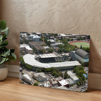 Canvas Wall Art - Portland, Oregon, Providence Park football stadium in the foreground, home of the Portland State University Vikings' team